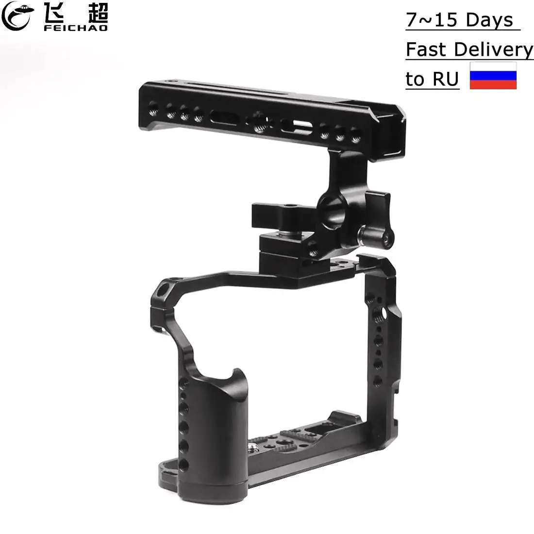 XT20 XT30 Camera Cage Rig 1/4 3/8 Protective Frame Top Handle Grip 15MM Rail Hot Shoe Mount for Fujifilm XT-20 XT-30 Stabilizer