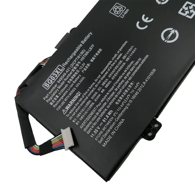 Подлинный аккумулятор SG03XL для Hp Envy 17-U273CL 17-U011NR 17-U108CA 17-U110NR 17-U163CL W7D93UA W2K88UA W2K86UA 11 55 в