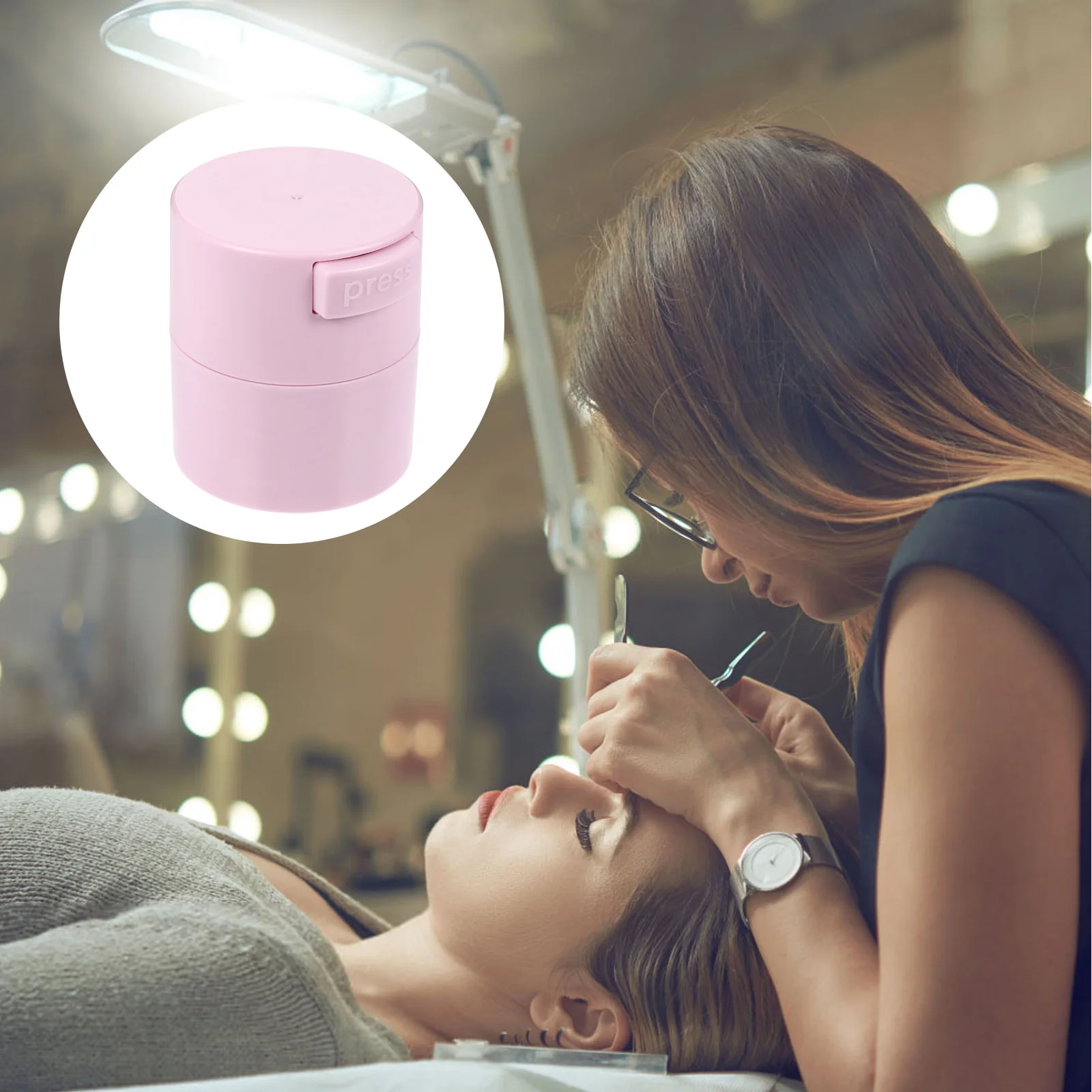 

Glue Eyelash Lash Container Storage Jar Case Extension Sealed Holder Makeup Organizer Women Tools Tank Graft Bottle Box Vacuum