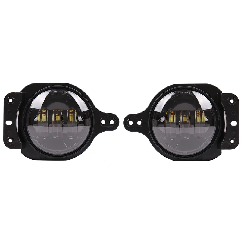 

4 Inch Round Led Fog Lights 30W Car Lamp With Mounting Bracket For Jeep Wrangler JL 2018-2020