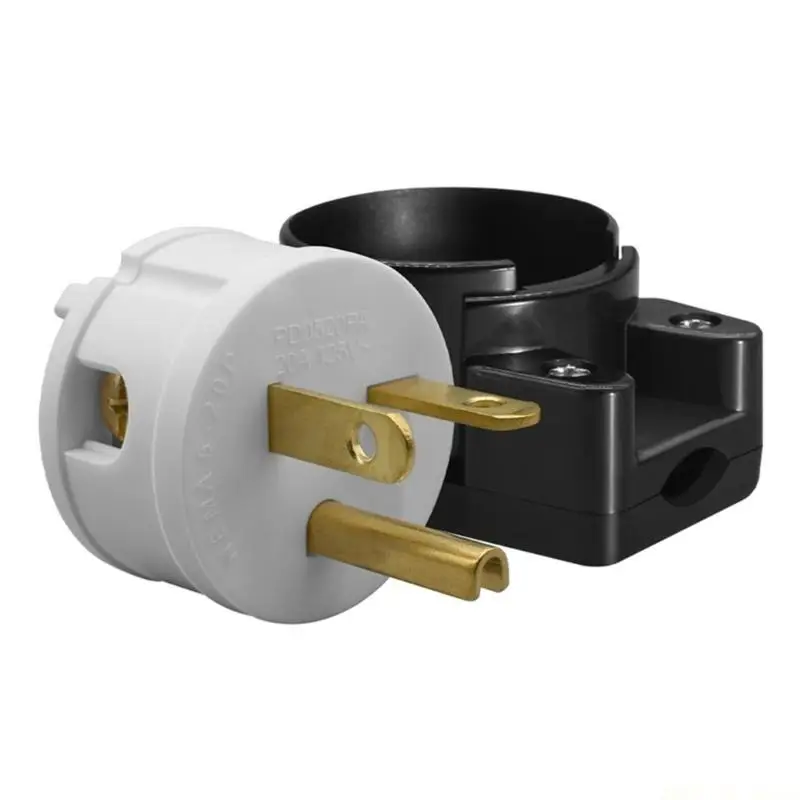 Фото M5TD Nema 5 20P вилка 20A 125V Поворотная вилка на 90 градусов 20A 125V T-образные разъемы №2