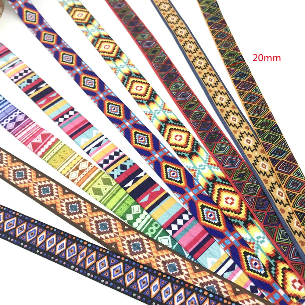 Эластичная Женская повязка на голову с геометрическим принтом 20 мм