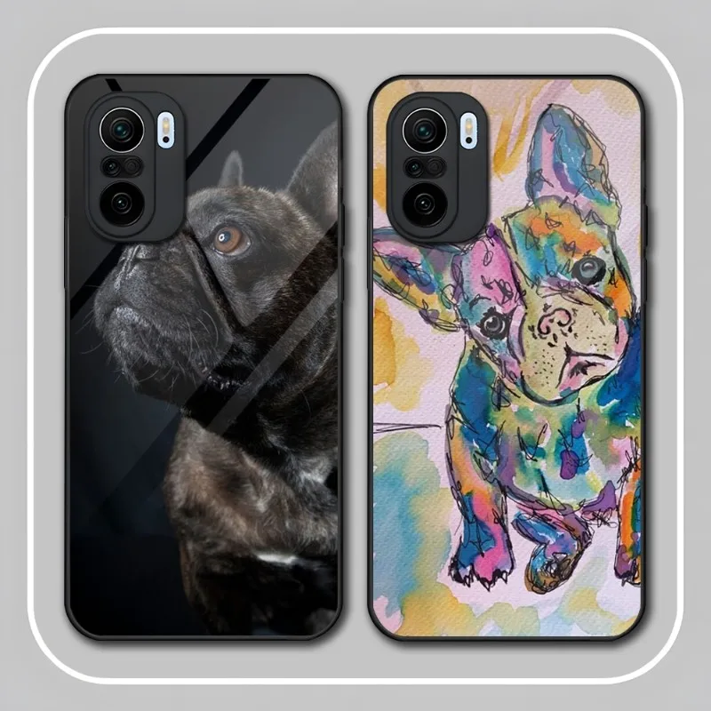 

French Bull Dog Phone Case Tempered Glass For Xiaomi 12Pro 11 T X 10s 10i 10t Ultra 8 9 9t Se Pro Note 10Pro Poco F3 M3 M4Pro