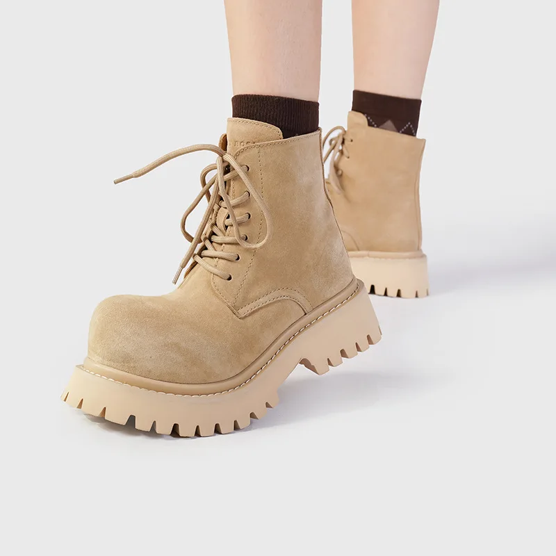 Ботильоны женские на плоской платформе