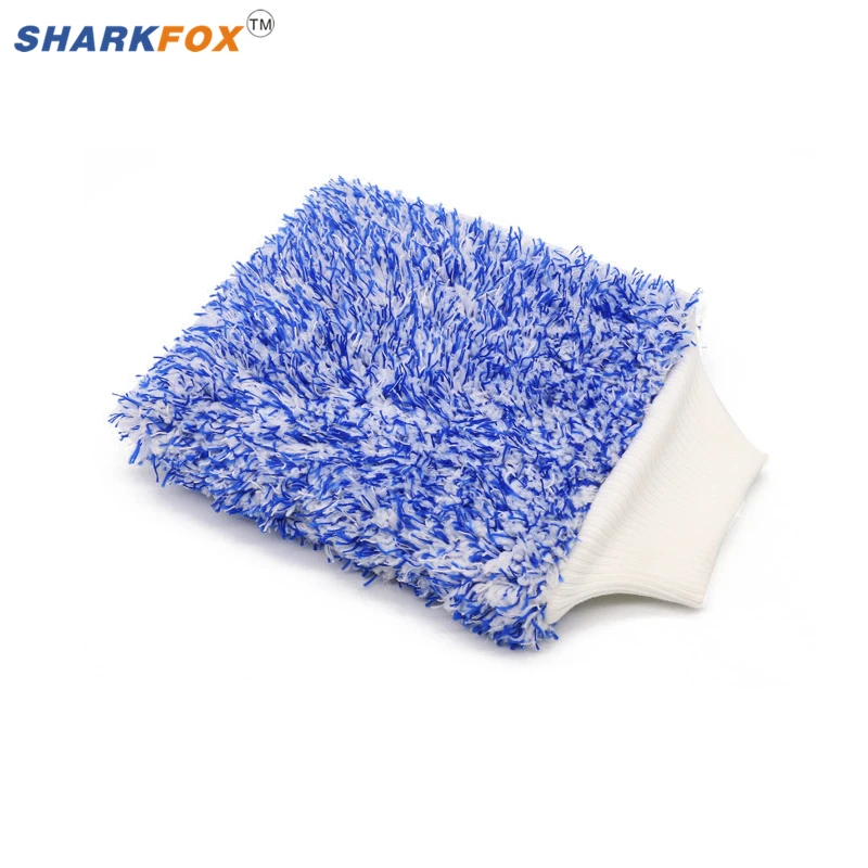 

1 шт., моющиеся двусторонние перчатки из микрофибры для мытья автомобиля