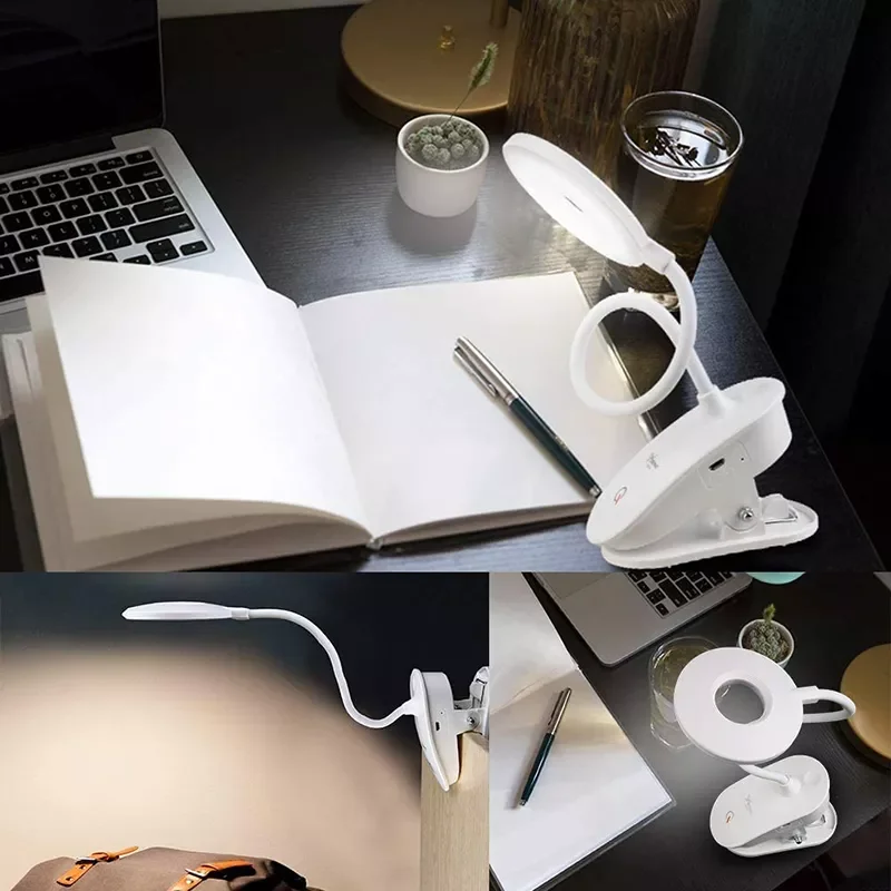 

Table Lamp 18 Led Desk Lamp Touch Clip Study Lamps Magnifier Gooseneck Desktop Usb Table Light Rechargeable