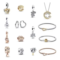 2022 jewelry women gift 925 sterling silver bangle fit original pandora diy pulsera plata de ley designer bracelets beads love