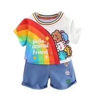 new summer baby clothes suit children boys girls cartoon sports t shirt shorts 2pcssets toddler casual costume kids tracksuits