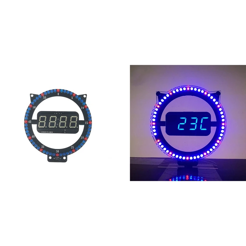 

Kitten Clock Creative Diy Kit Night Light Clock Electronic Maker Education Diy Kit With Shell