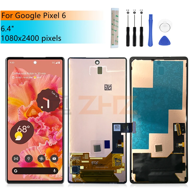 

Для ЖК-дисплея Google Pixel 6 с рамкой GB7N6 G9S9B16, запасные части для ремонта ЖК-дисплея 6,4 дюйма