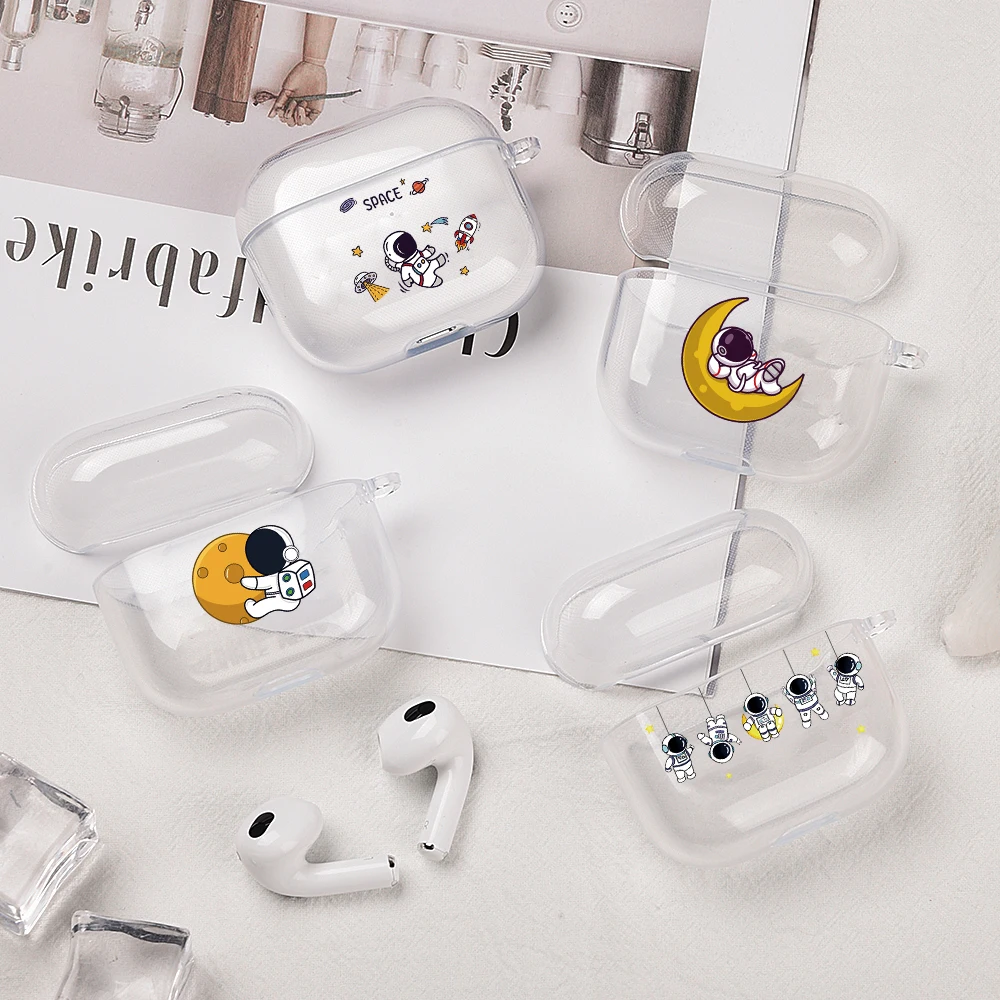 

Astronaut Pattern Case For Airpods 2 1 Pro 3 TPU Earphone Cover Funda For Apple Airpods 3 2 1 Air Pods Pro Protective Shell