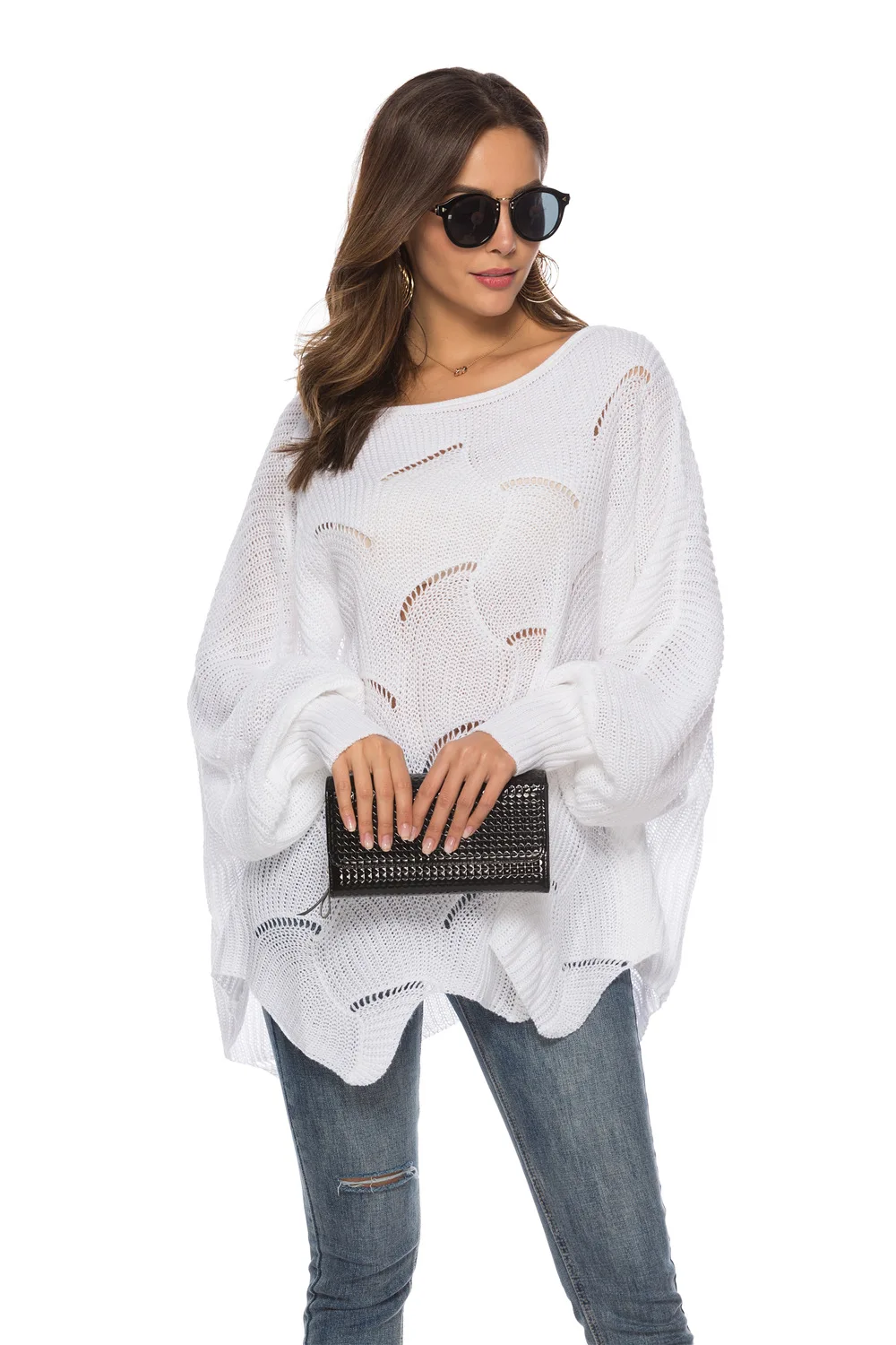 

Super Size Sweater thin sweater black