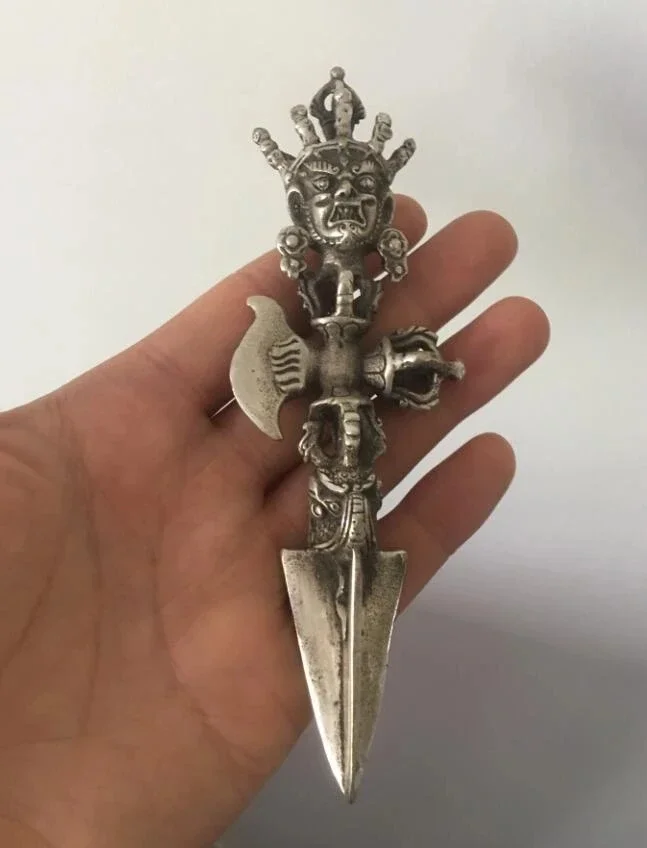 Тибетский буддизм Тибетское серебро Бог Махакала Ваджра Пхурпа Кинджал