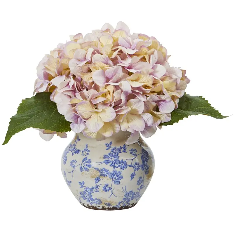 

Hydrangea Artificial Arrangement in Floral Vase