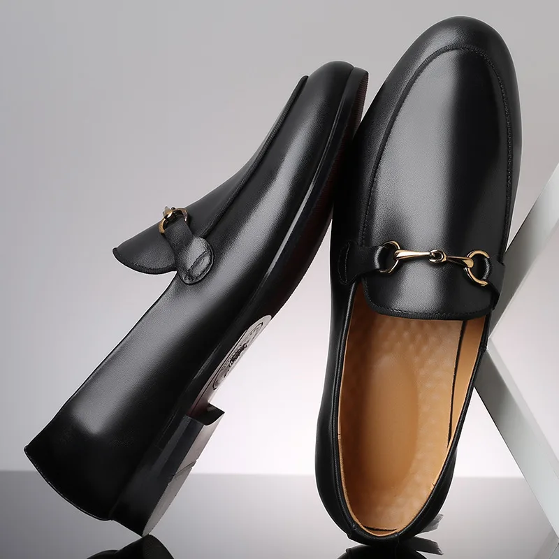 Fashion Men Casual Shoes Genuine Leather Slip-on Outdoor Loafers Moccasins Light Comfortable Driving Flats