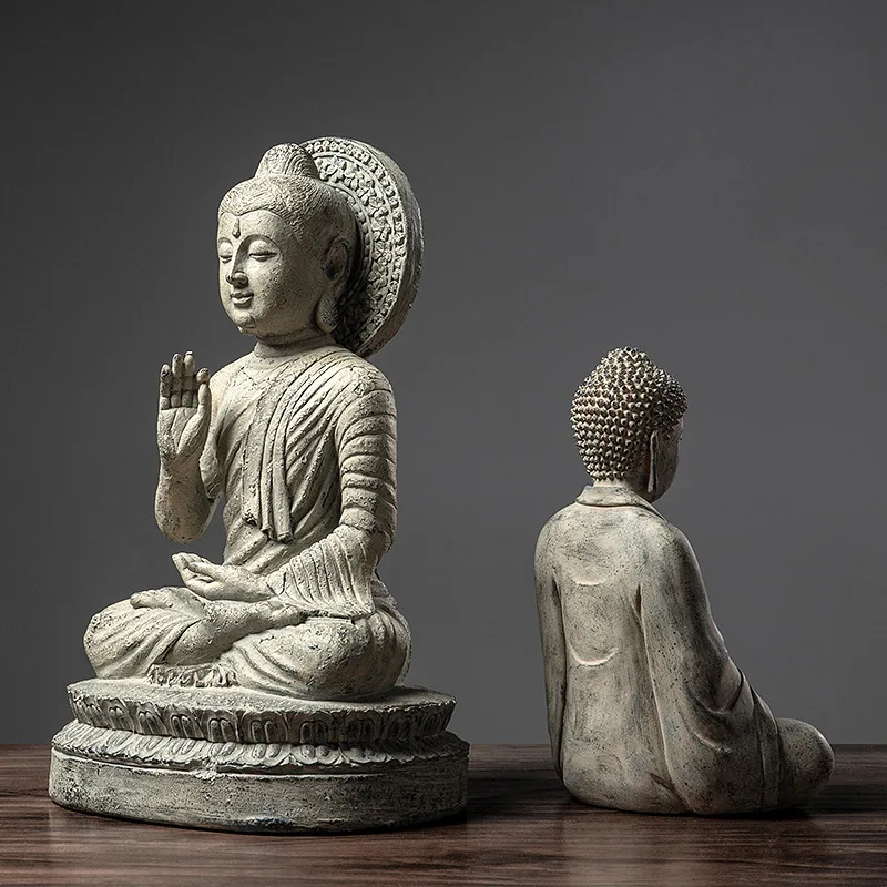 

Статуя Будды высокого качества для гостиной, статуя Будды, украшения для крыльца, дзен, домашние украшения, полуручная работа, полимерные ремесла