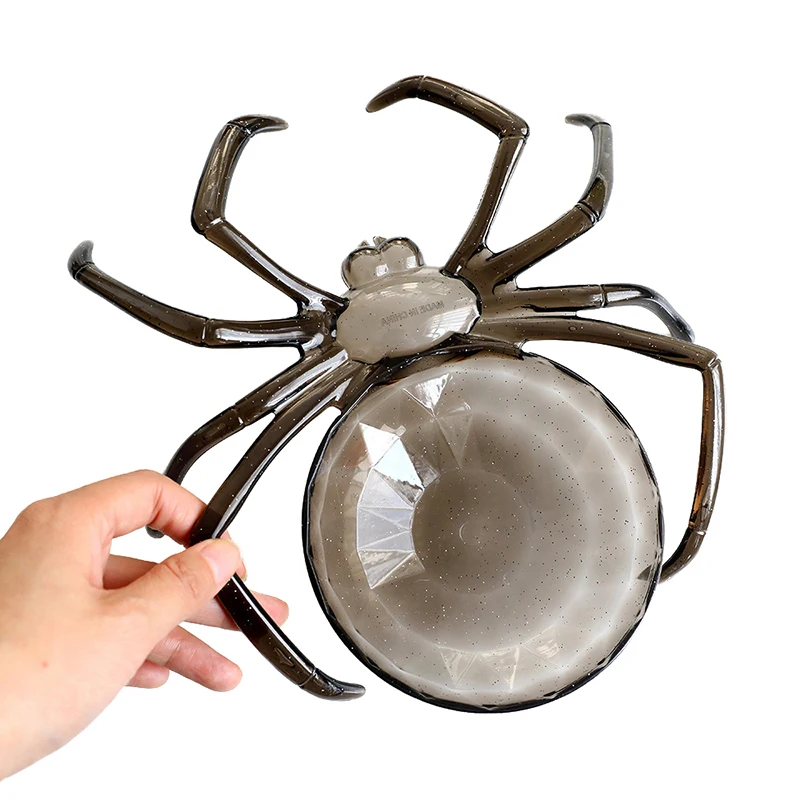 

New Halloween Black Orange Purple Spider Shaped Bowl Fruit Plate Candy Biscuit Package Basket Bowl Trick Or Treat Decoration