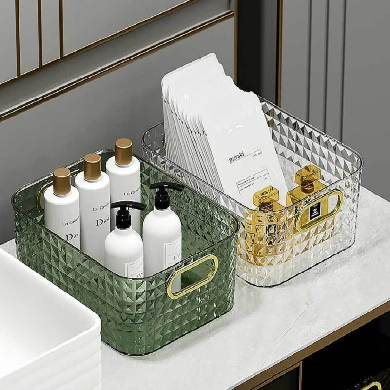 

Desktop cosmetics storage box, sundries snack storage basket, kitchen finishing box, household storage rack organizer box