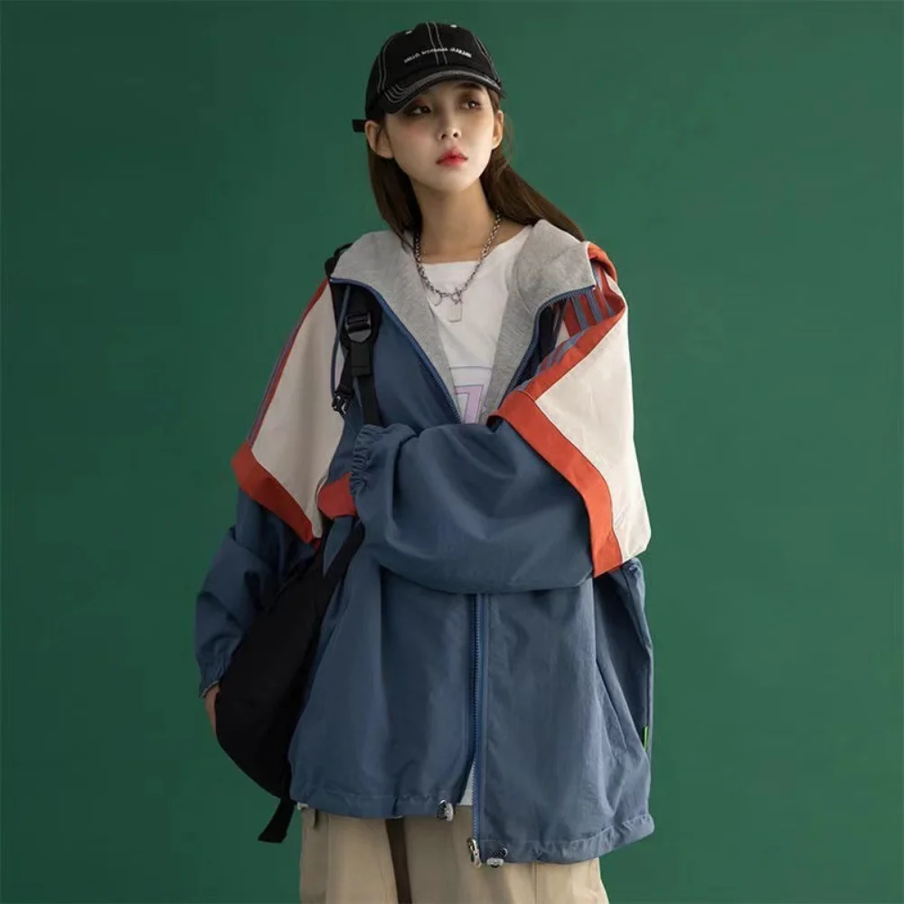 2023 new Women's jackets wear both sides in spring and autumn Korean loose jacket women's thin all-match Japanese bf wind jacket