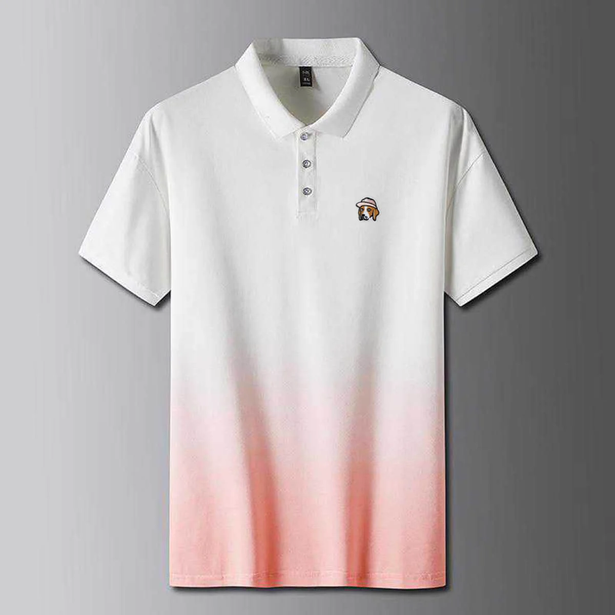 

Mens Luxury Lapel Polo Shirt Brand Logo Hazzy Dog Embroidery Cotton Polo Shirt Male Designer Short Sleeve Casual Daily Shirt
