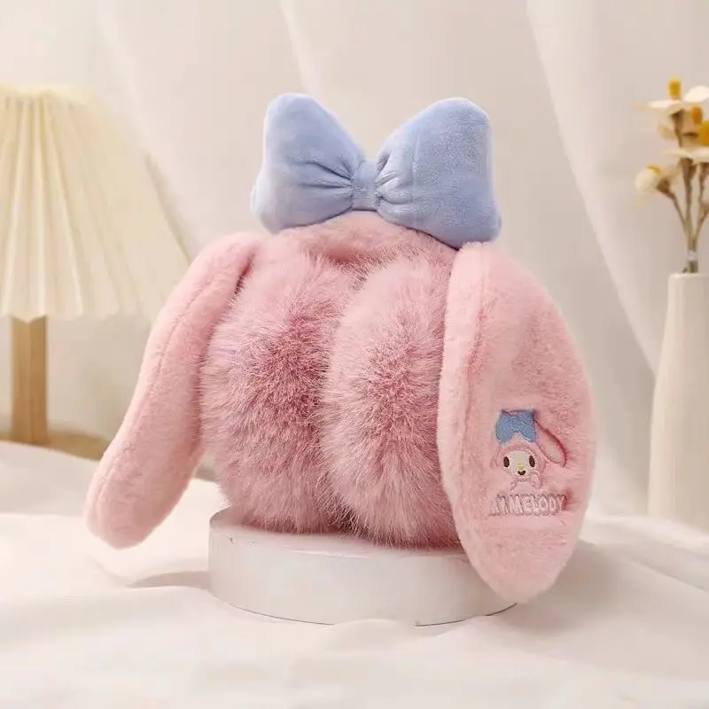 Аниме Sanrio черные красивые плюшевые наушники каваи булочка с корицей моя мелодия