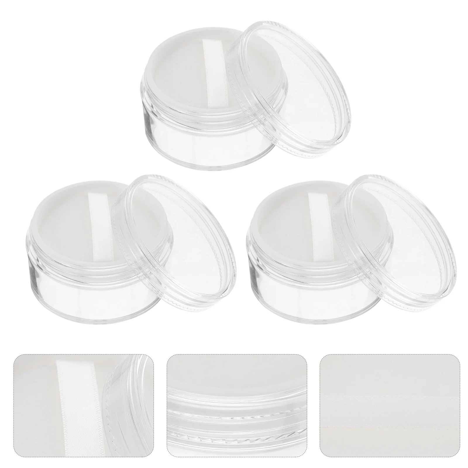 

Powder Loose Bottle Jar Mini Empty Clear Dispenser Travel Box Makeup Container