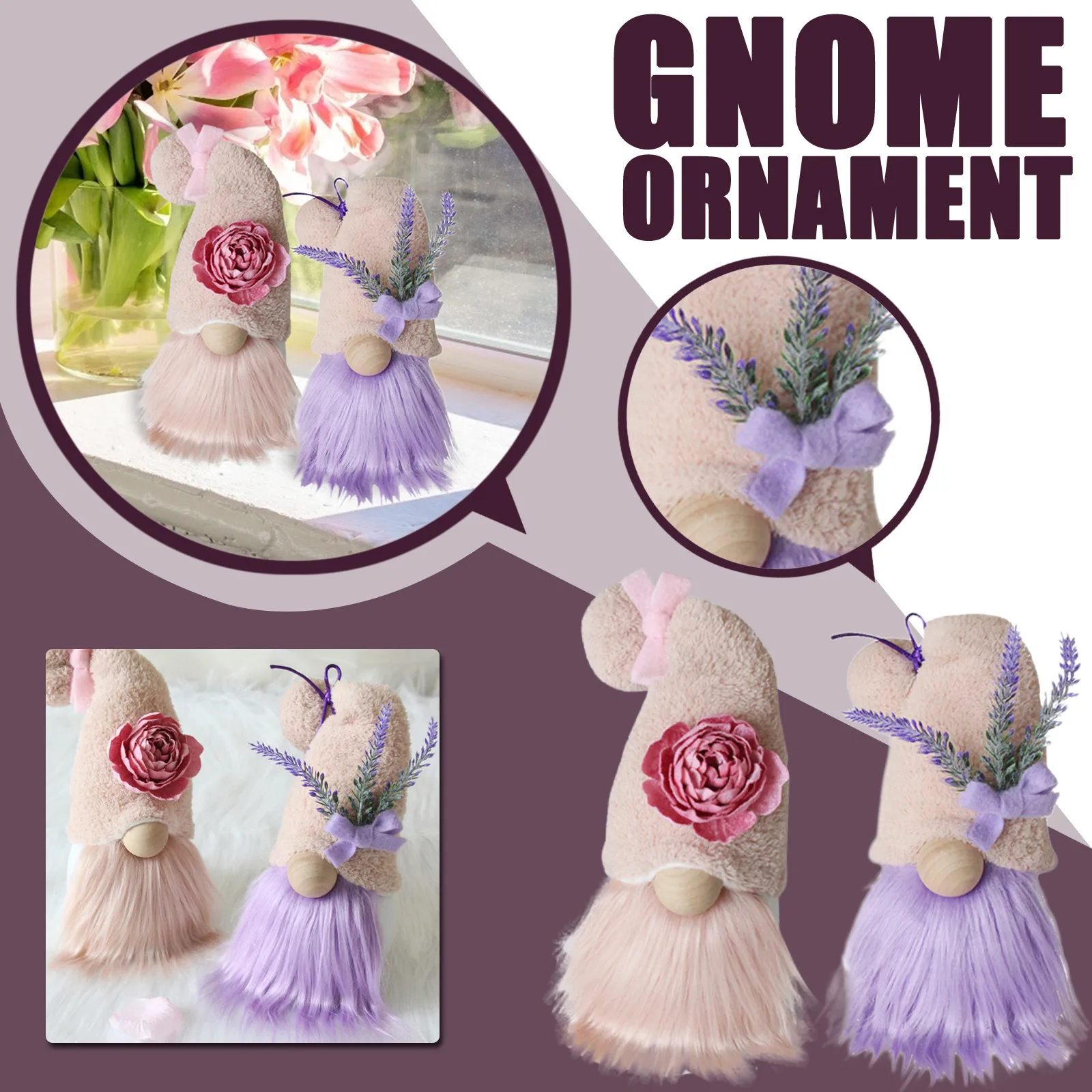 

Summer Gift Flower Dwarf Gnome Dwarf Handmade Home Faceless Doll Decorations