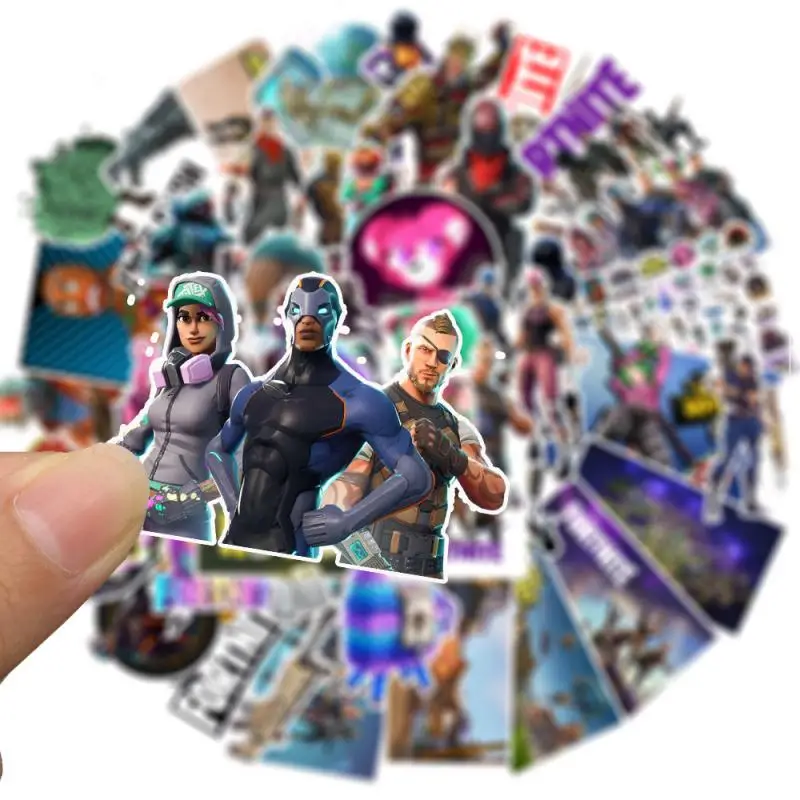 

10/30/50 Pcs Fortnite Stickers Game Cartoon Sticker for Guitar Skateboard Suitcase Pvc Waterproof Graffiti Decals Child Toys