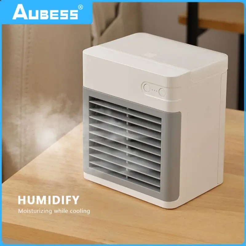 

2021 Plastic Water Cooling Fan 3 Modes 2000mAh USB Air Cooler Air Conditioner Desktop Fan Humidifier Purifier Home Accessories