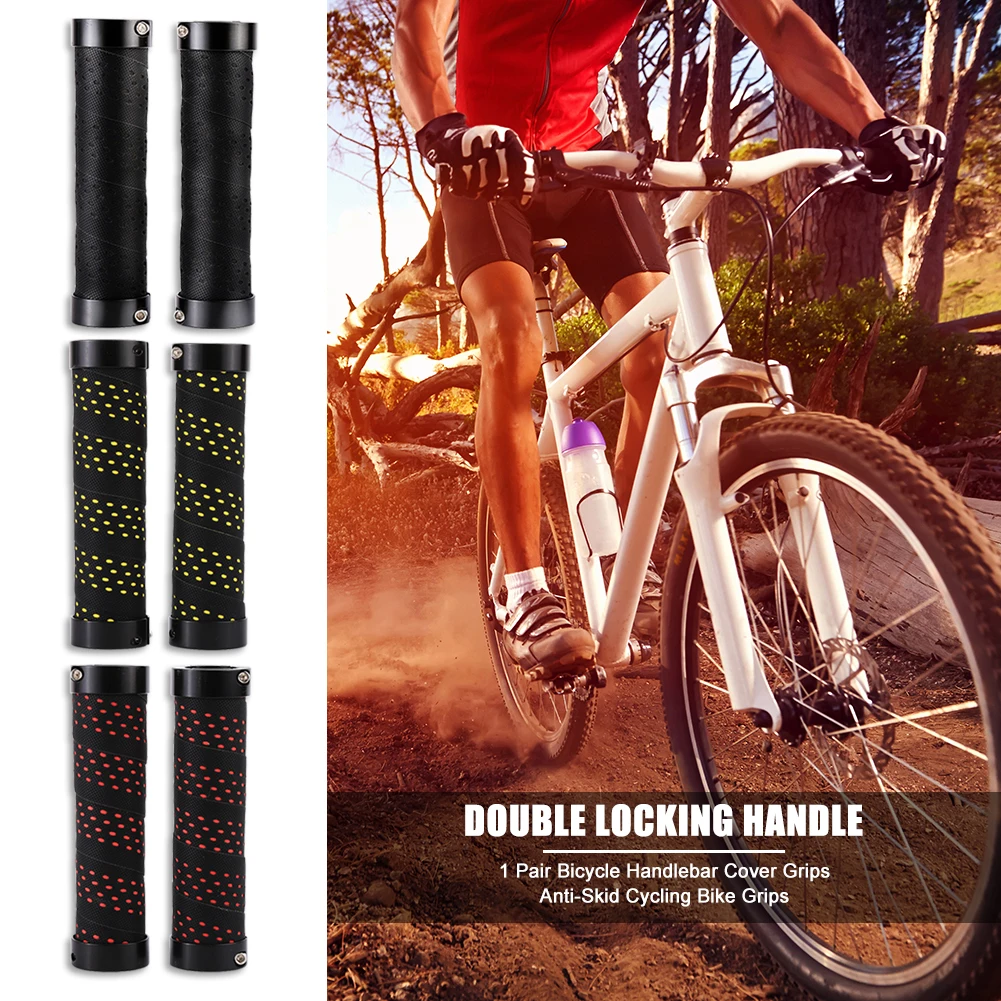 

Anti-Skid Shock Handlebar Grips Absorption Bicycle Bike Lock On Handlebars End for Outdoor Cycle Biking Entertainment