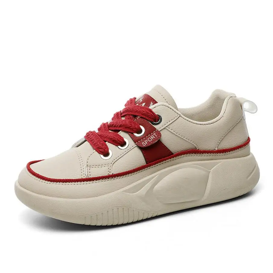 

Basket De Luxe Femme Women Platform Leather Shoes 2023 Retro Casual Sneakers Breathable Thick Sole Sports Shoe Tenis 37 Feminino