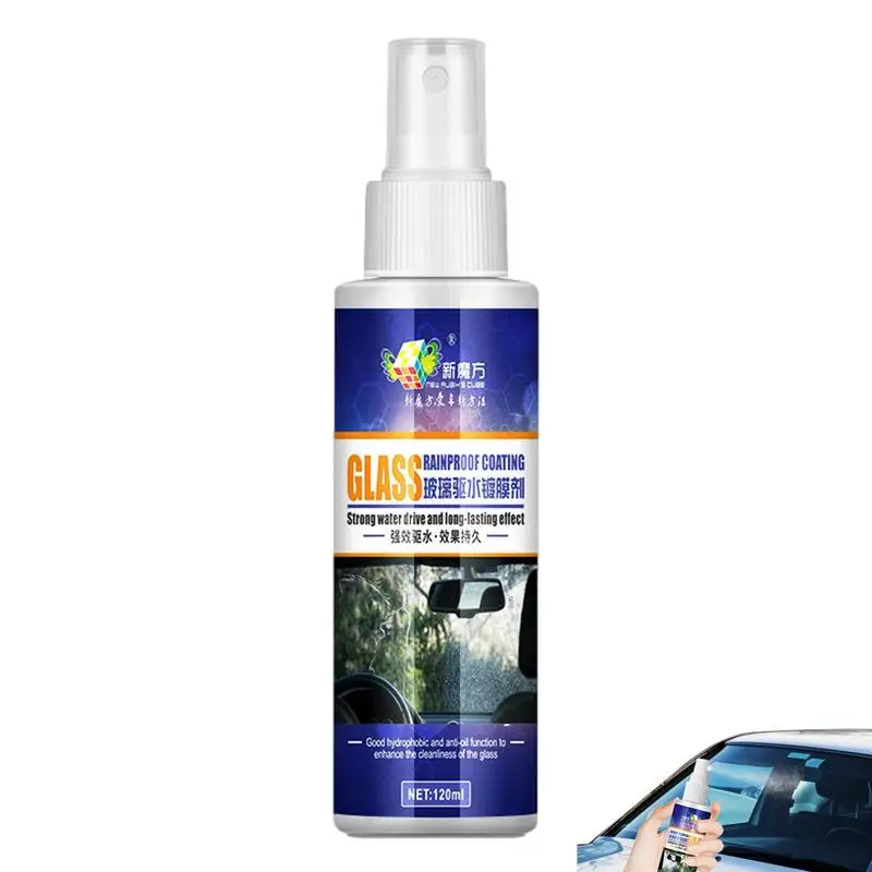 

Car Glass Rainproof Spray 120ml Waterproof Coating Agent Vehicle Essential Car Accessories Fog Resistant Agent For Windshields
