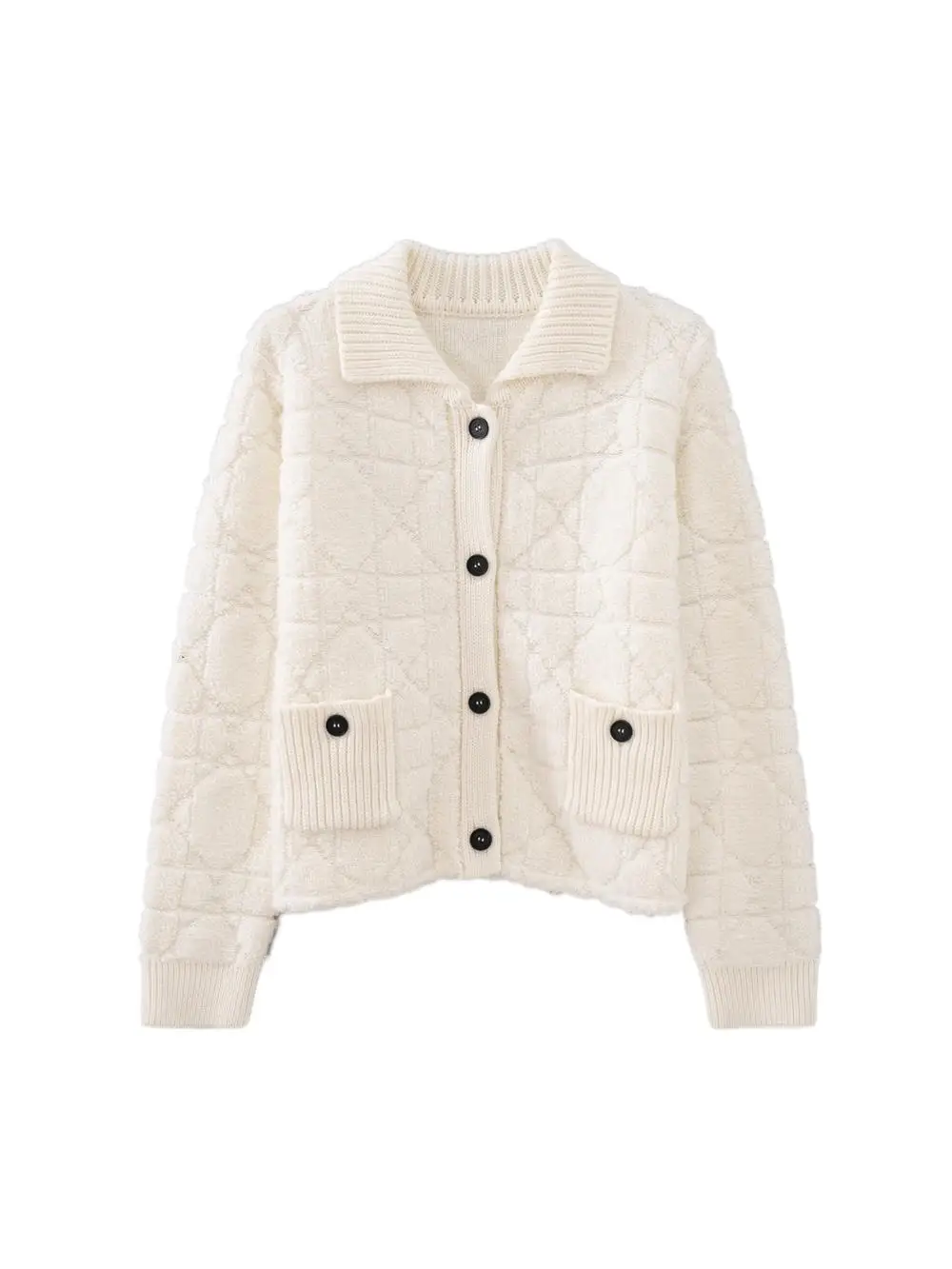 

2023 Women's Clothing All-Match Wool Short Cardigan 0825