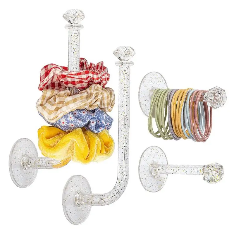 

Wall Hairband Rack Holder Adhesive Headband Holder Acrylic Hair Hoop Display Stand Adhesive Hair Band Wall Holder For Bath Balls