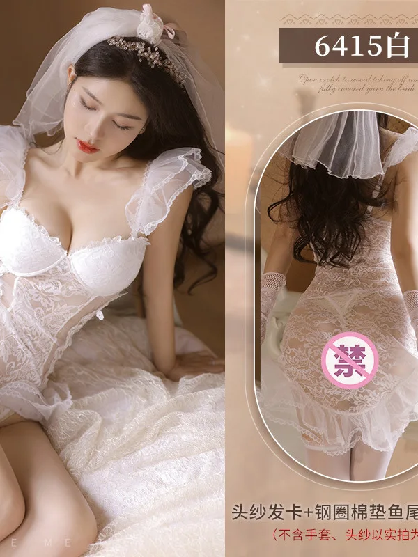 Свадебное платье со стальным кольцом кружевное Прозрачное с хлопковым ковриком