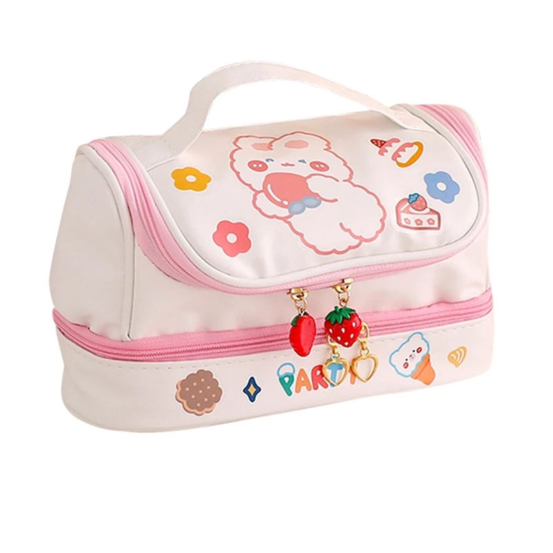 

Kawaii Pencil Bag Pen Cases 2 Layer High Capacity Pencils Pouch School Stationery Girl Gift Pencil Pouch