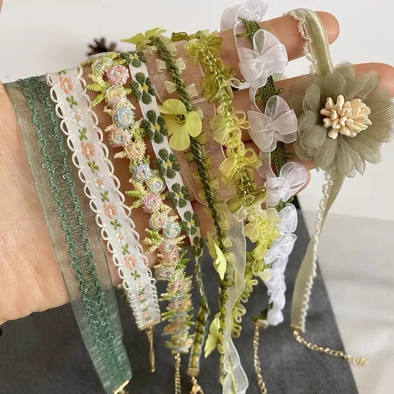 

Sen series soft sister jewelry girl green neck band peach heart bow neck chain Choker collar collarbone chain necklace