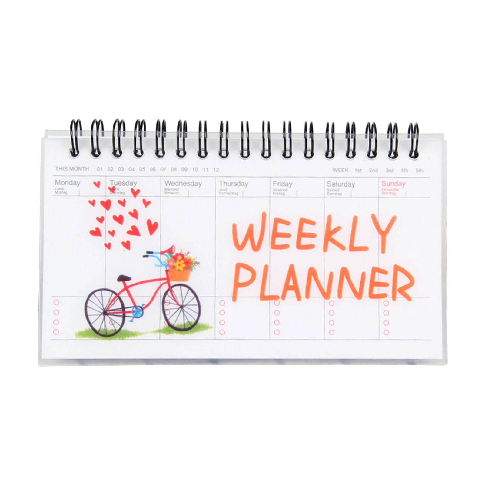 

Portable Stationery Agenda Diary Thick Simple Spiral Notebook For Student Cute Practical PP Cover School Office Weekly Monthly