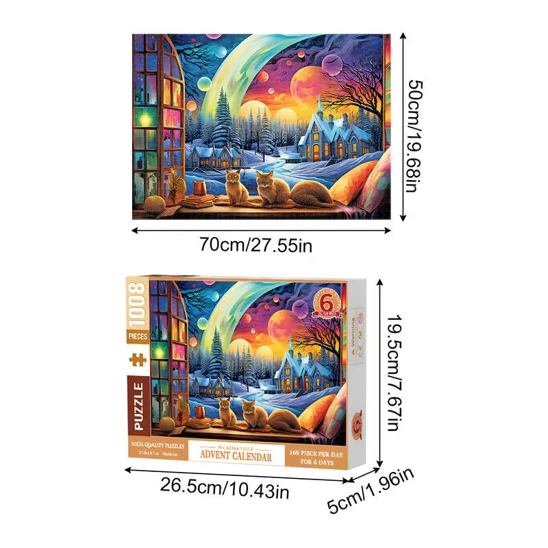 Рождественский адвент-пазл календарь 3 кота 6 дней рождественский обратный