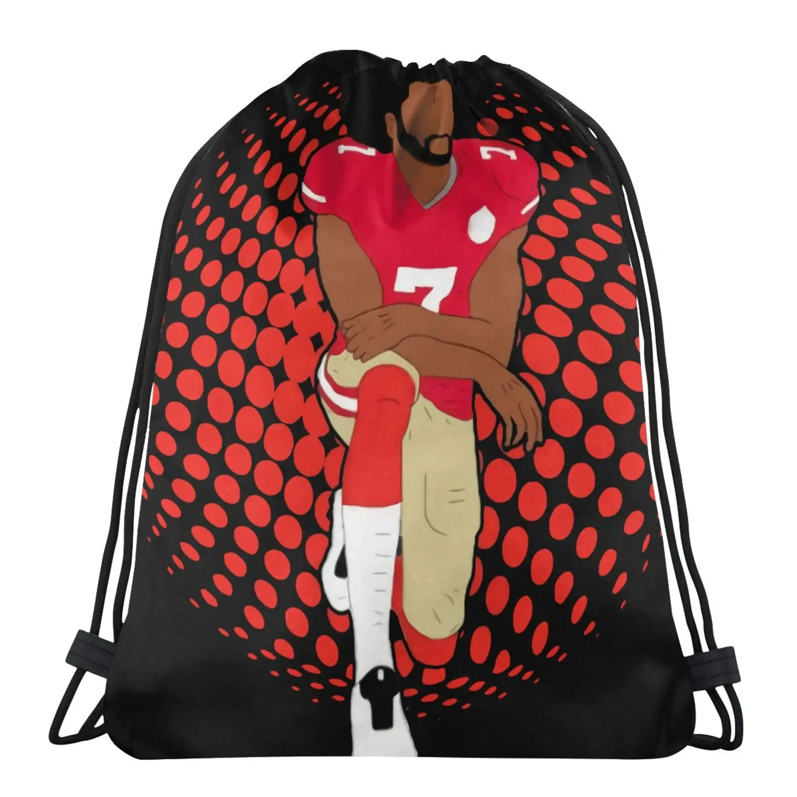 

Colin Kaepernick Kneeling Quarterback Bag Pouch Bag Cute Bag Girls Bag Backpack Sack Woman Pouch Bag Canvas Backpack Backpacks