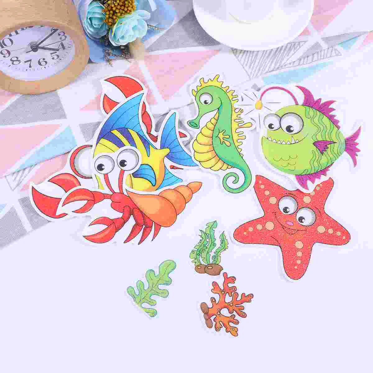

9PC Non- Bathtub Stickers Ocean Shower Stickers Rubber Waterproof Bathtub Applique for Bathroom Toilet Pond