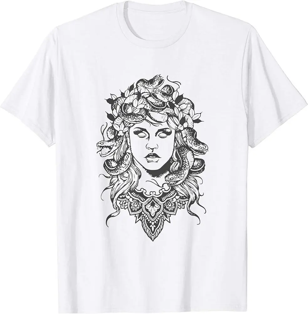 

Medusa'S Portrait Cool Greek Methology Art T-Shirt