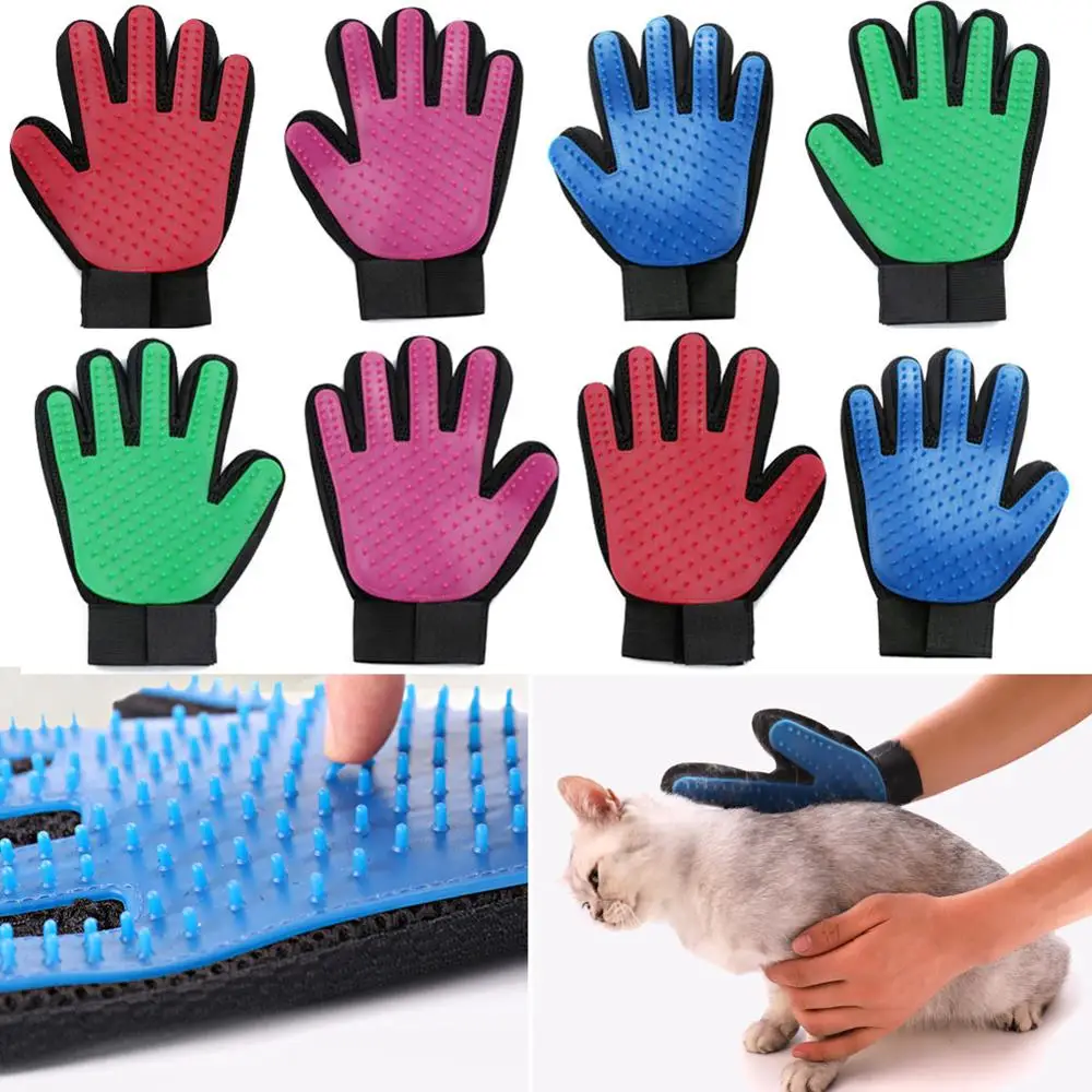 

Pets Grooming Glove Cats Dogs Wool Gloves Animal Hair Deshedding Brush Comb Dog Cat Cleaning Massage Glove Puppy Kitten Supplies