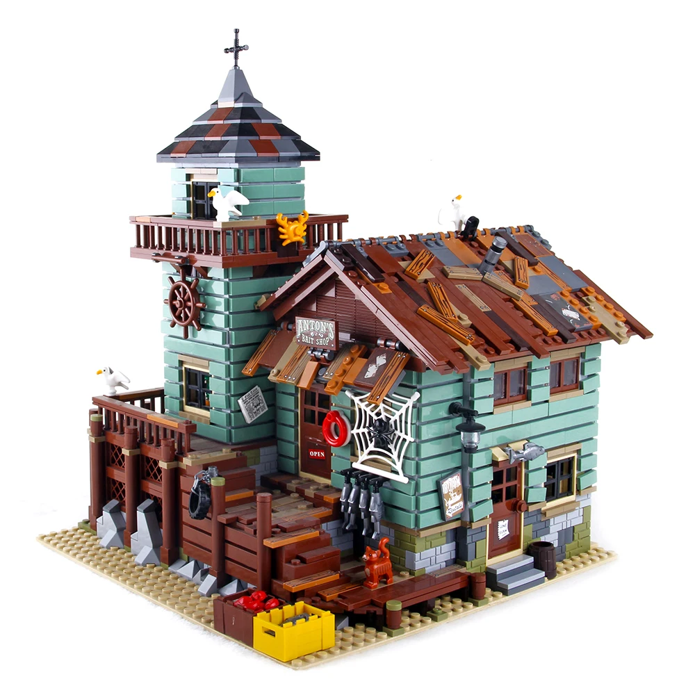 

16050 Ideas Movie Series The Old Fishing Store Beach Resort House Building Block Bricks Toys Gift For Children 21310