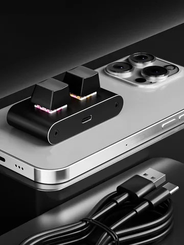 2-клавишная проводная клавиатура, мини-механическая клавиатура для одной руки, многофункциональная клавиатура с алюминиевым корпусом для компьютерной графики, киберспорта