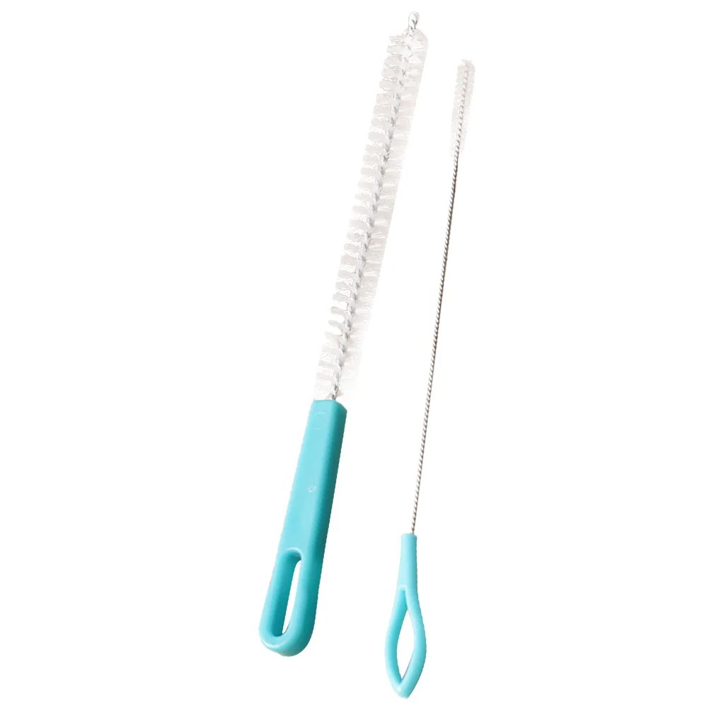 

2 Pcs Hair Brush Cleaner Straws Washing Brushes Long Pipe Lotus Root Hole Plastic Cleaning Cleaners Tube Household