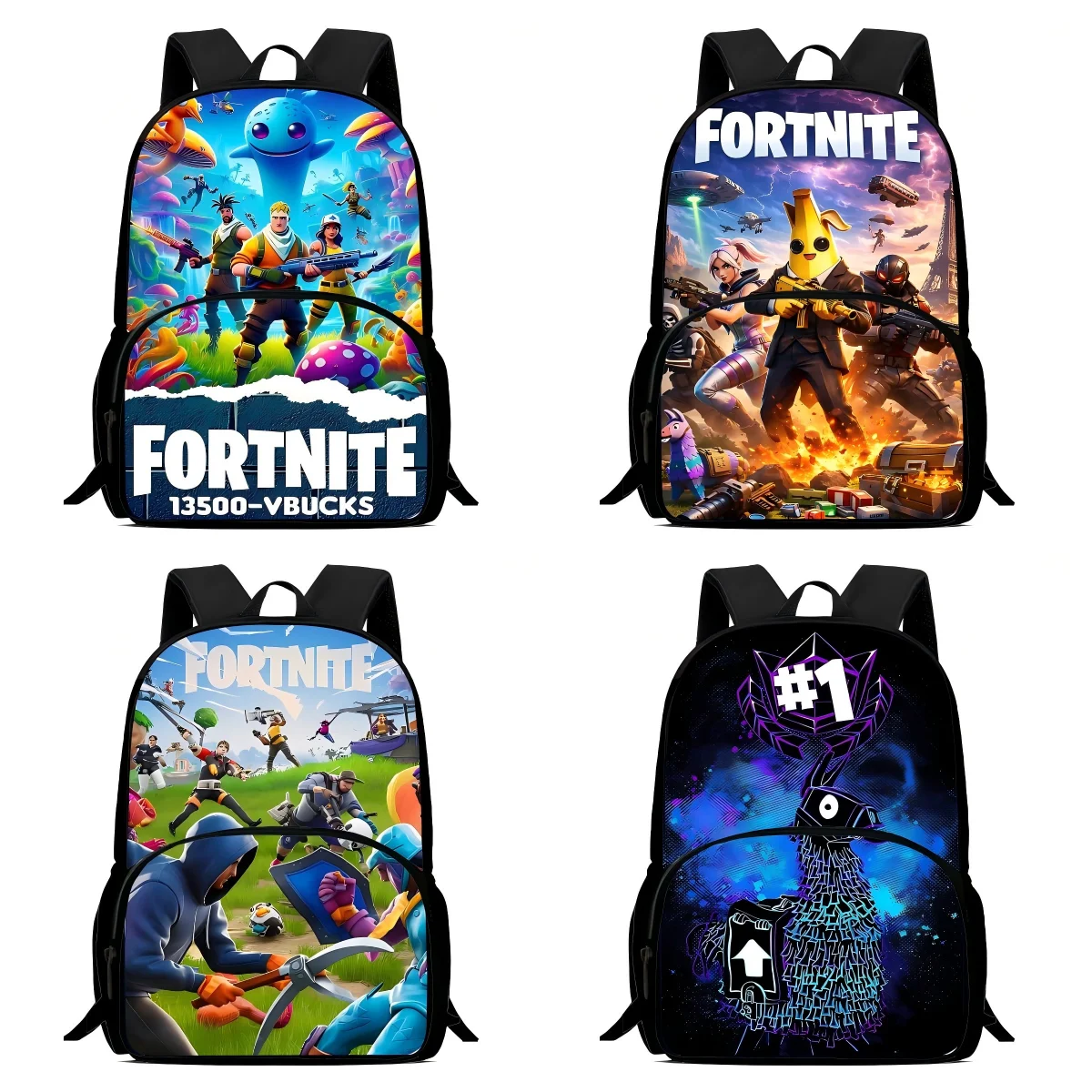 Фото Новые детские рюкзаки для игр FortniteS, подарок на день рождения для мальчиков и девочек, школьные сумки для детей, прочный рюкзак большой вместимости для кемпинга №1