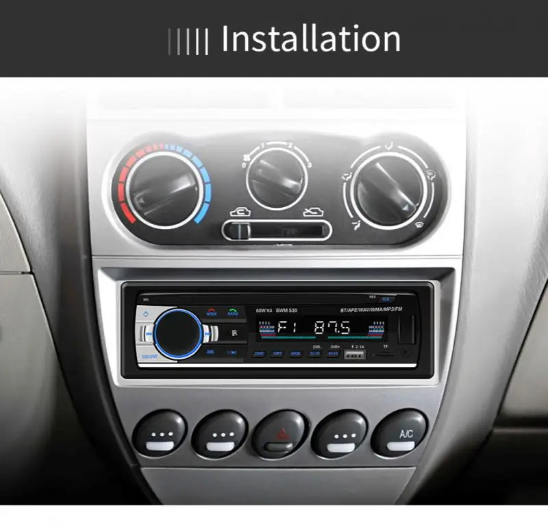 Автомобильный FM-радиоприемник 1 Din стерео MP3-плеер цифровое Bluetooth-совместимое