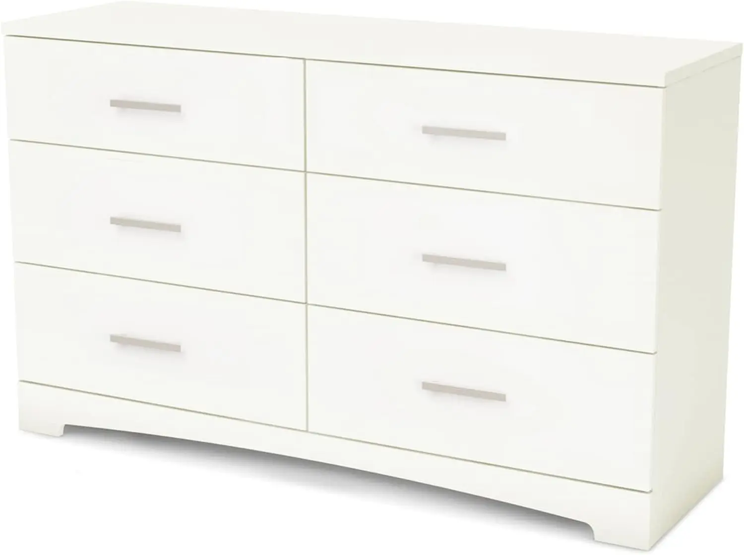 

6-Drawer Double Dresser, Pure White Wall shelves Esquinero de madera para sala Closet organizer Room organization and storage Or
