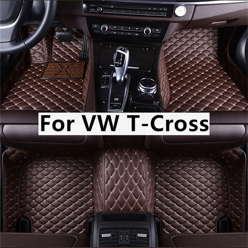 

Однотонные алмазные автомобильные напольные коврики на заказ для VW TCross T-Cross, автомобильные коврики Foot Coche, аксессуары